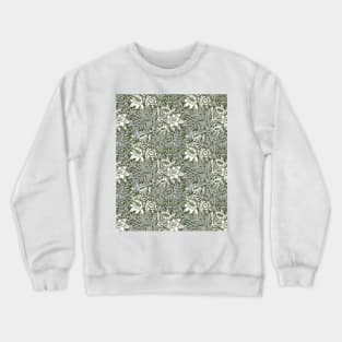 William Morris Tulip and Willow Pattern on Pale Green Crewneck Sweatshirt